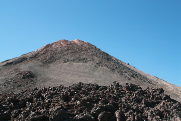 El volcán Teide en la isla de Tenerife, Islas Canarias, España. Paisaje geológico del Parque...