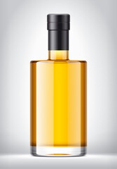 Glass Bottle on background. Foil version. 