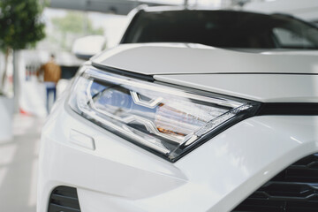 Detail of a beauty and fast car with headlight
