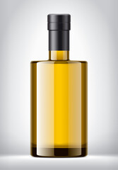 Color Glass Bottle on background. Foil version. 