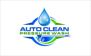 Illustration vector graphic of pressure power wash spray logo design template