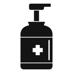 Fototapeta premium Antiseptic dispenser icon, simple style