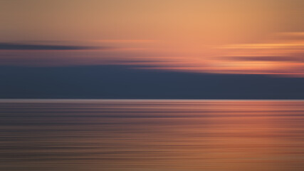 Fototapeta na wymiar Abstract motion blur landscape sunset over the sea of Poetto beach