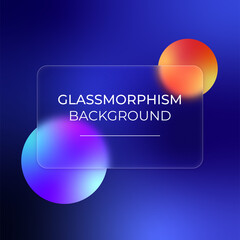 Glassmorphism. Abstract background. Design template of flyer, banner, cover, poster. Vector.