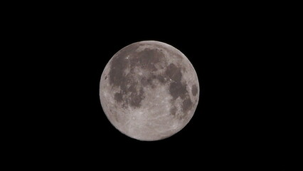Looking up at the full moon in March