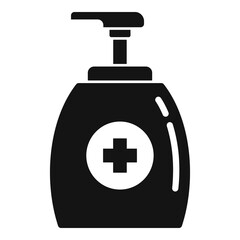 Apply antiseptic bottle icon, simple style