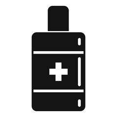 Immune antiseptic icon, simple style