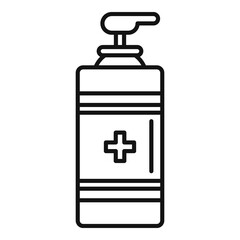 Antiseptic gel dispenser icon, outline style