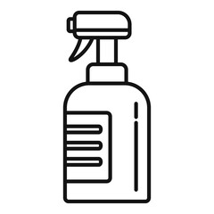 Antibacterial spray icon, outline style