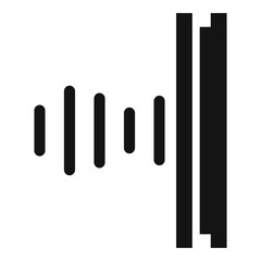 Soundproofing studio icon, simple style