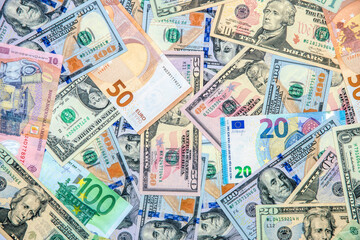 World currencies, background and texture	