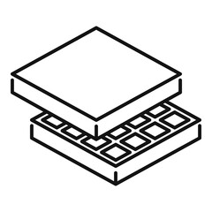 Soundproofing panel icon, outline style