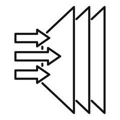 Soundproofing layer icon, outline style