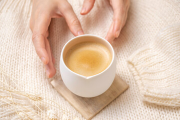 Cozy Coffee in Bed in the Morning