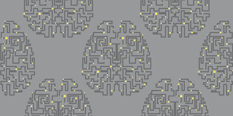 brain seamless pattern