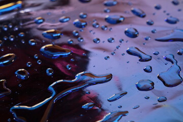 Gocce di acqua su fondi colorati