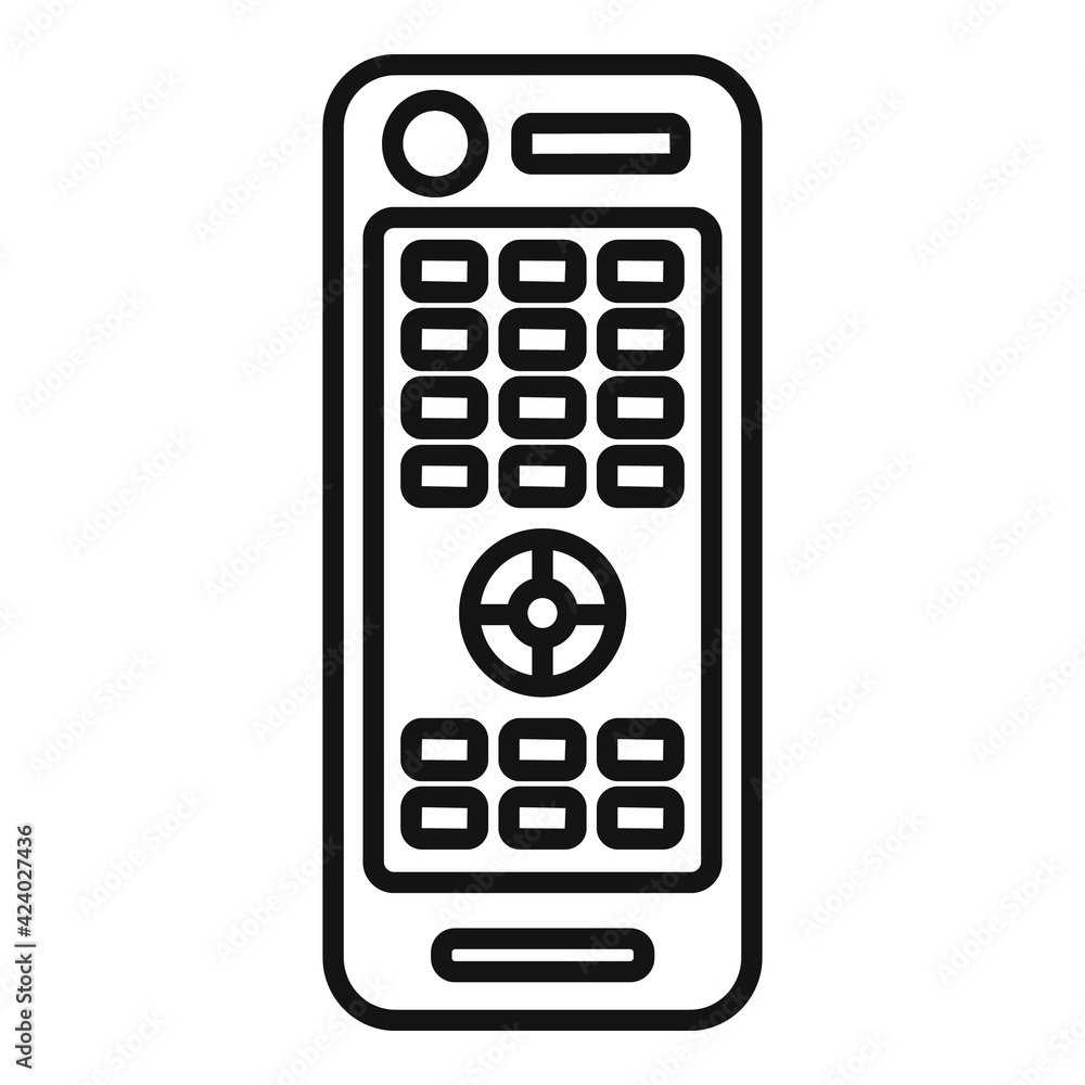 Sticker remote control icon, outline style