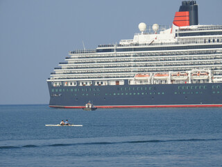 Cruise leaving from Heraklion Harbour in Crete Island, Greece.    