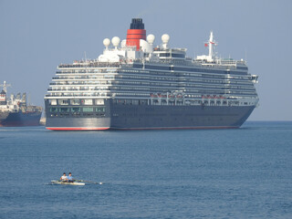 Cruise leaving from Heraklion Harbour in Crete Island, Greece.    