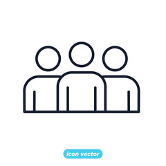 people group icon. audience symbol template for graphic and web design collection logo vector illustration