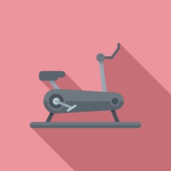 Indoor exercise bike icon, flat style