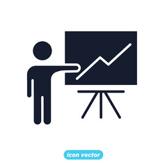 presentation icon. presentation business symbol template for graphic and web design collection logo vector illustration
