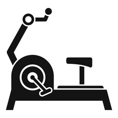 Gym exercise bike icon, simple style