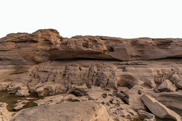 Big rock, isolated on the white background,Rock - Object, Stone - Object, Boulder - Rock, Cut Out,...