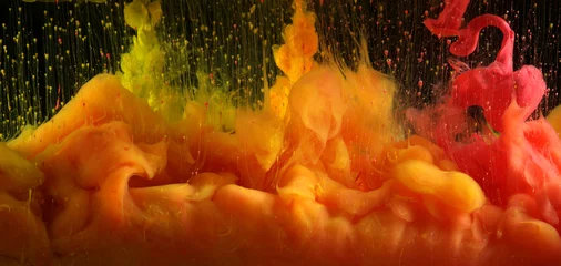 Zelfklevend Fotobehang Abstract smoke background. Acrylic colors in water. Ink blots. © Liliia