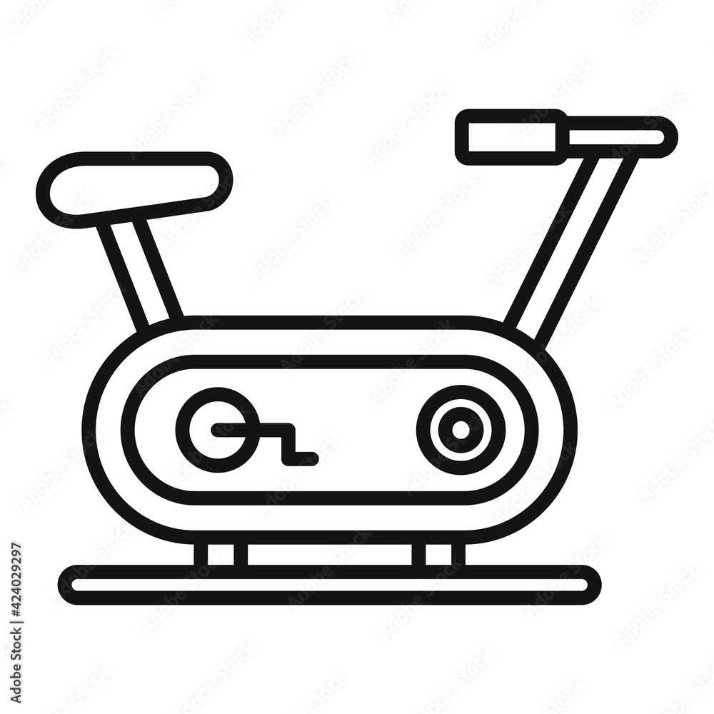 Wall mural race exercise bike icon, outline style