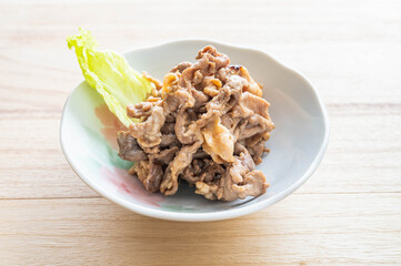 豚薄切り肉の大和煮