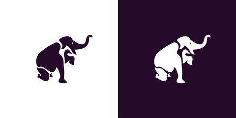 Elephant illustration logo