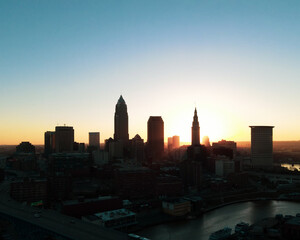 Fototapeta na wymiar Cleveland Ohio Sunrise