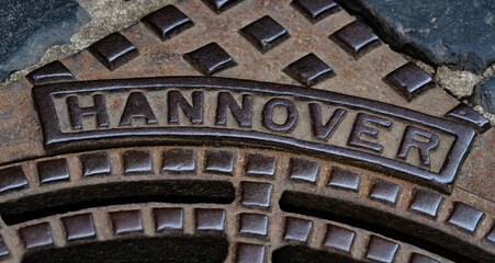 Hannover Prägeschrift Gusseisen