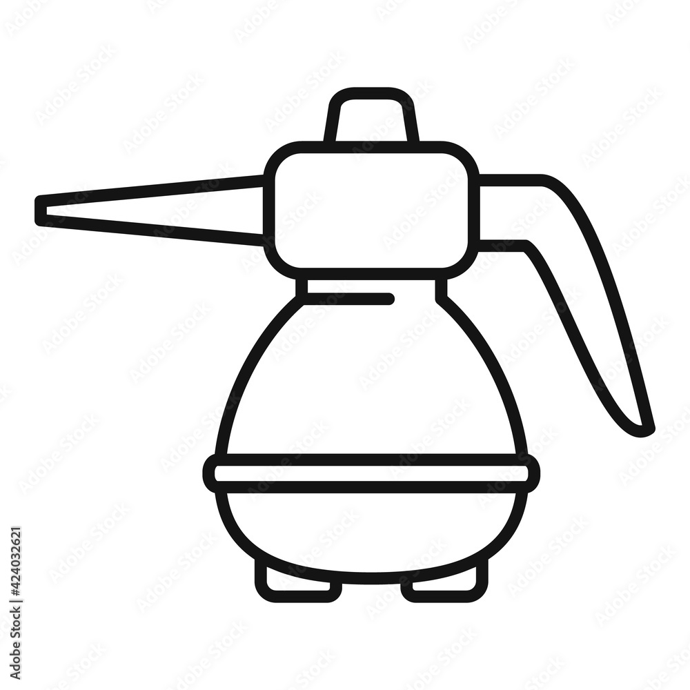 Wall mural wash steam cleaner icon, outline style