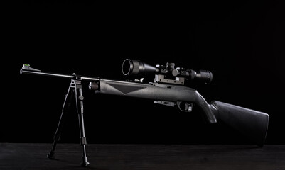 air rifle with an optical sight