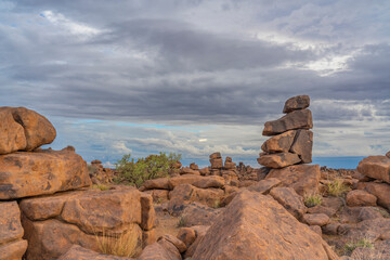 Massive Dolerite Rock Formations at Giant's Playground near Keetmanshoop, Namibia