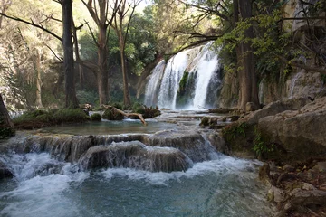 Poster de jardin Cascades Waterfall Ala del Angel (the wing of the Angel), El Chiflon Waterfalls, Chiapas, Mexico  © Viktoriia