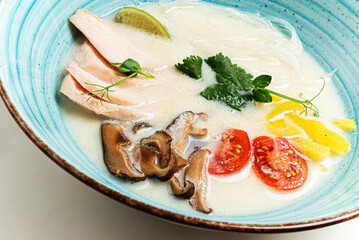 soup with coconut milk and vegetables