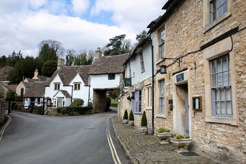 Fototapeta na wymiar Castle Combe a picturesque village in Wiltshire England UK