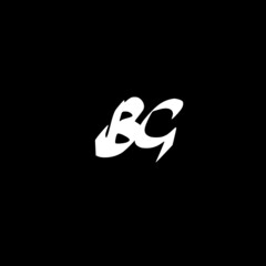 BG initial handwriting logo for identity