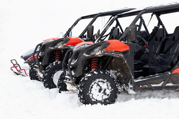 UTV buggy parked in snow © kalpis