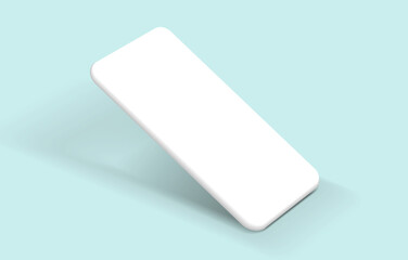 Minimalist modern clay mockup smartphones. Vector EPS.