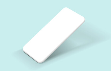 Minimalist modern clay mockup smartphones. Vector EPS.