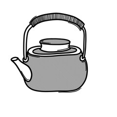 Teapot doodle vector icon. Drawing sketch illustration hand drawn line eps10