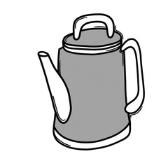 Teapot doodle vector icon. Drawing sketch illustration hand drawn line eps10