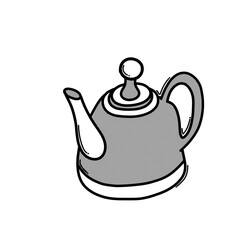 Teapot doodle vector icon. Drawing sketch illustration hand drawn line eps10