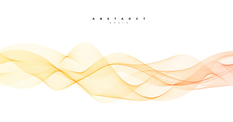 Wave vector element with abstract orange lines for website, banner and brochure, Curve flow motion illustration,  Vector lines, Creative background design.
