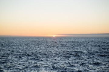 sunset in the sea
