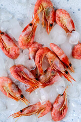 Fresh Srimp.top view.style rustic